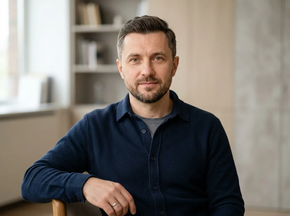 Аватар пациента Григорий М., мужчина около 39 лет, нейтральный фон